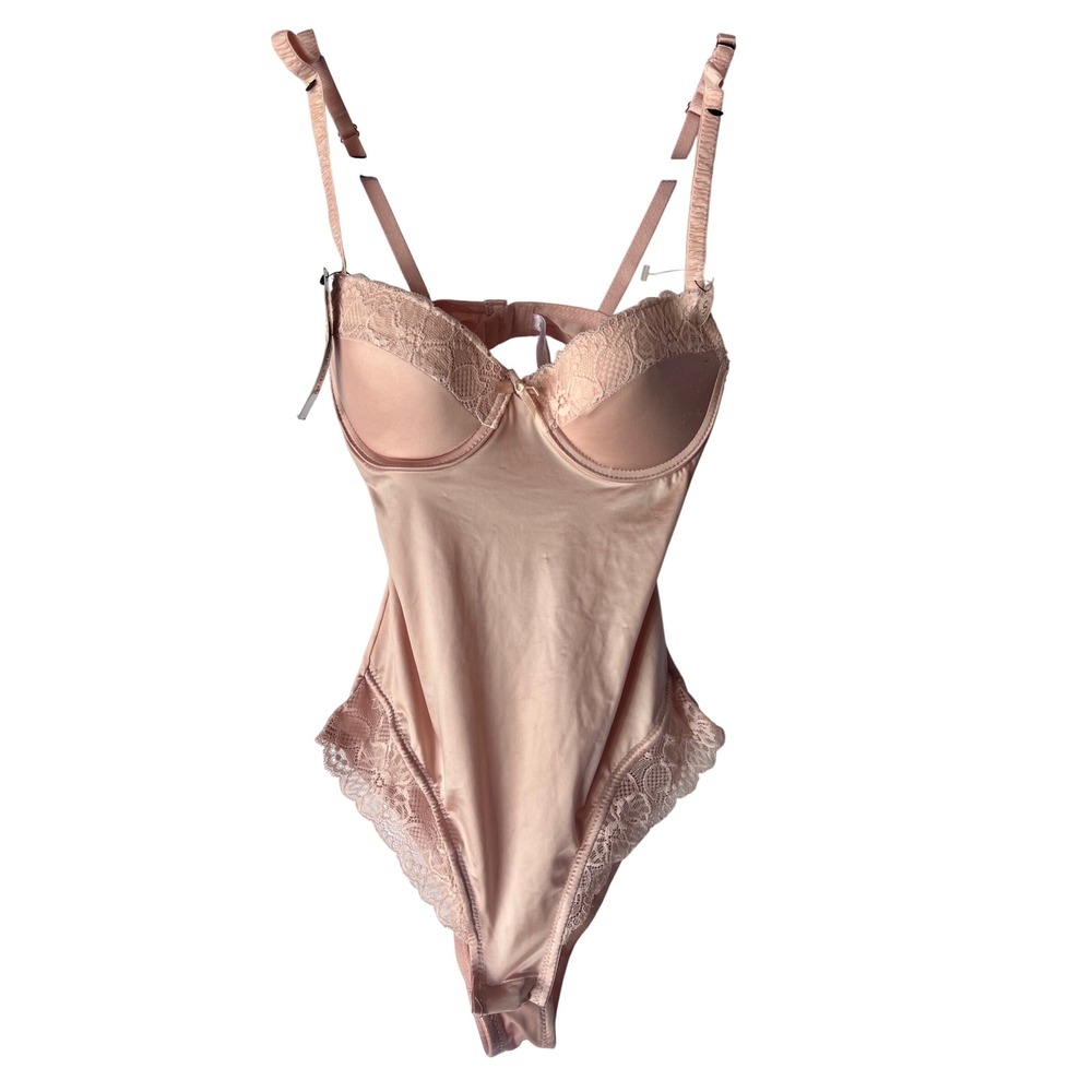 Marilyn Monroe Push Up Bodysuit Lingerie Teddy Lace Trim Intimates Small‎